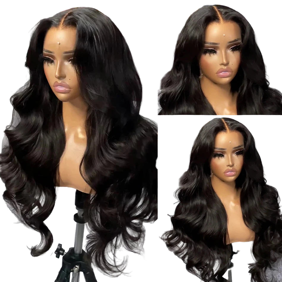 Body Wave Lace Front Human Hair Wig 30 34 40 Inches 200 Density Brazilian Remy 13x6 Transparent Hd Lace Frontal Wigs