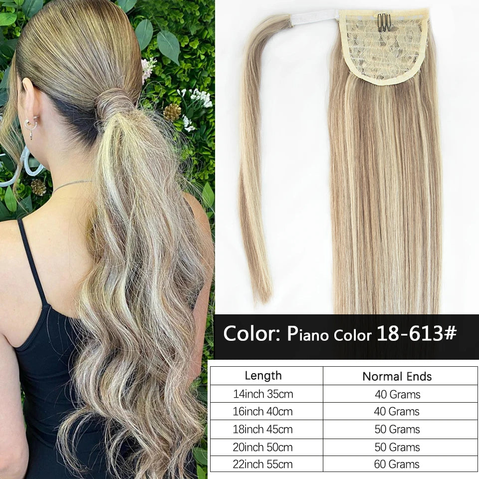 Blonde Ponytail Human Hair
