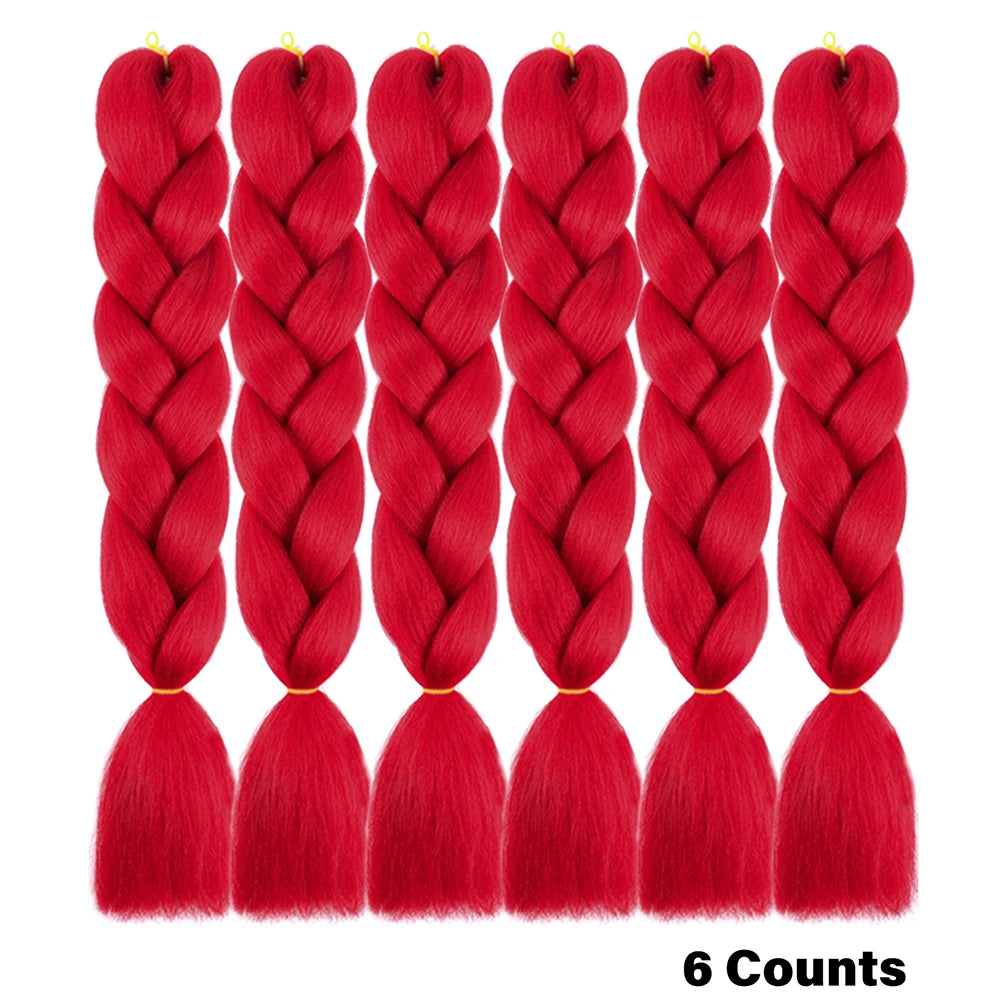 Crochet Braids 6Pcs Braiding Hair Ombre Synthetic