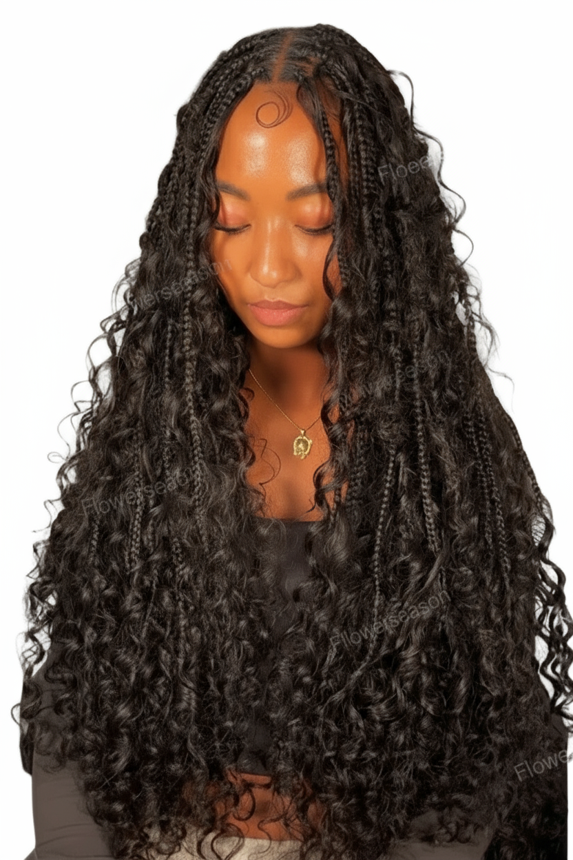 Feathered Crochet Braiding Hair Spanish Curly